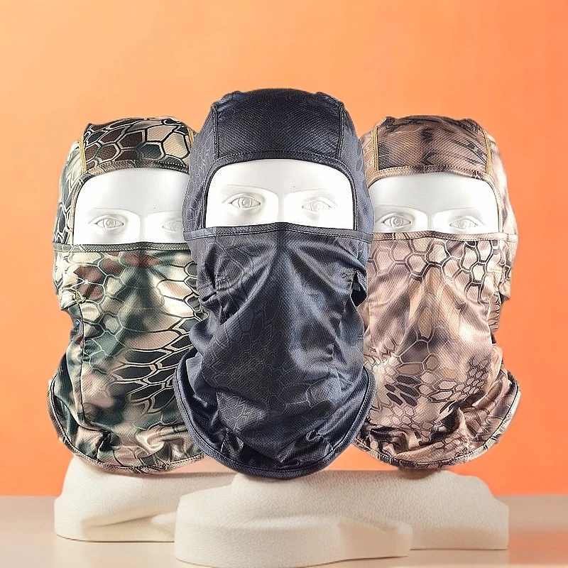 电焊防电火花骑行头套蟒纹战术飞虎帽透气防晒防风摩托面罩头套男