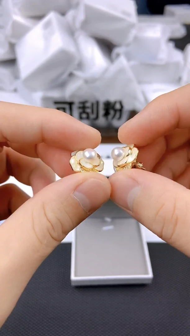 未镶嵌耳饰淡水珍珠ed1007
