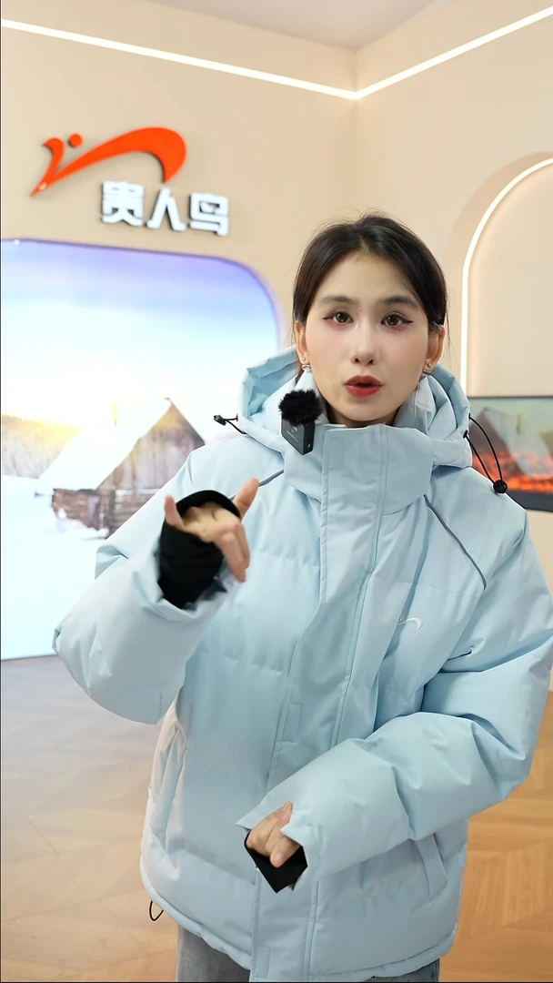 贵人鸟刺绣棉服情侣冬季加厚石墨烯锁温蓄热2025防风保暖男女棉服