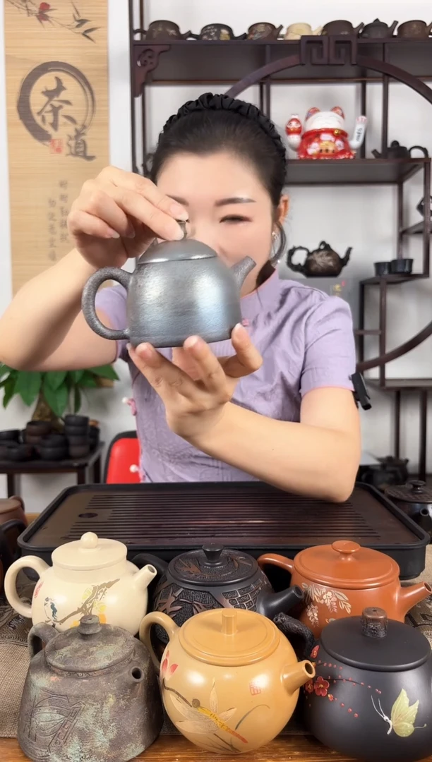 球孔 高温柴烧  建水紫陶