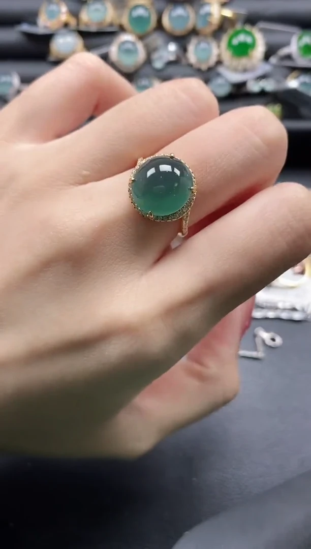 【闪购商品】翡翠戒指银S925镶嵌11111
