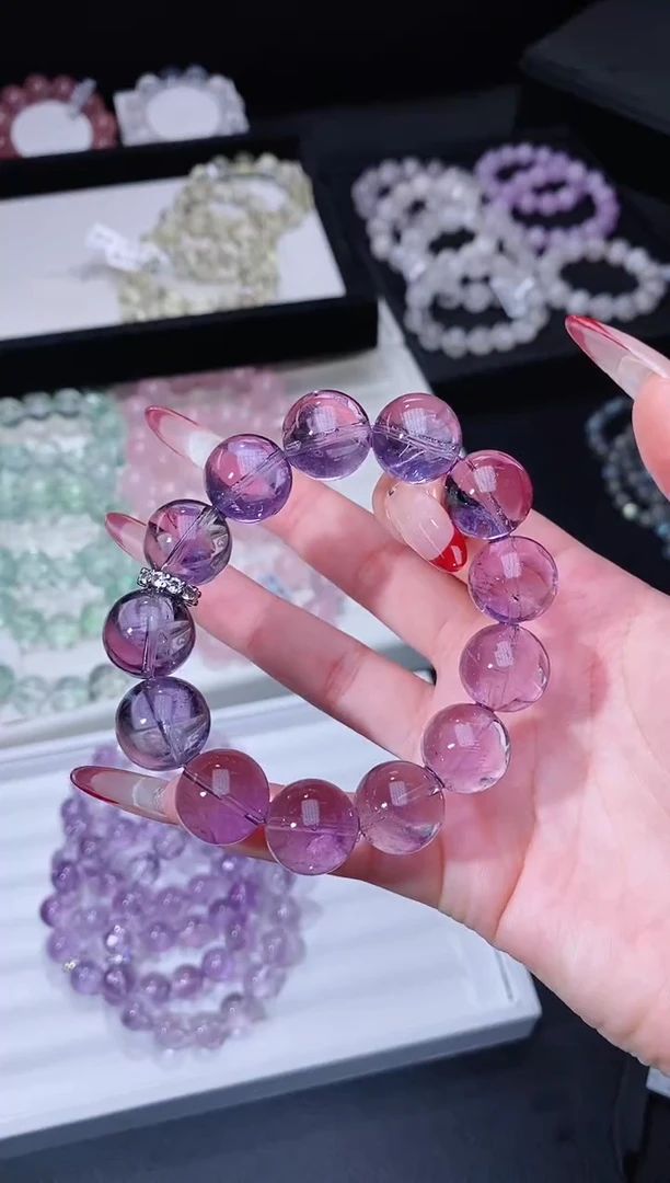 【闪购商品】水晶手链合金118.12玻利维亚紫水晶 多样性发其一