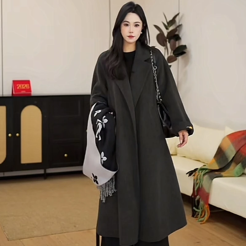 2025秋冬新款双面绵羊毛大衣女士高端毛呢外套直播女装加厚