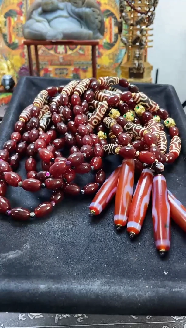 未镶嵌项链玛瑙/玉髓红肉度母血离子颜色图案多样性随机发一条