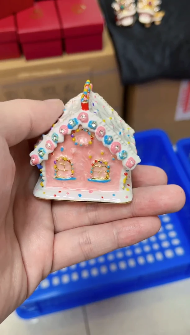 【闪购商品】瓷片年货节福福价格高质珐琅彩合金摆件首饰盒