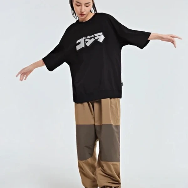 StarFinch联名-情侣夏季圆领落肩纯棉宽松圆领T恤【1002】