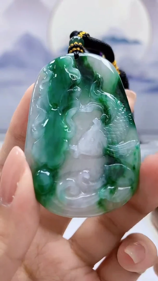 定制翡翠未镶嵌5060xx-毛货挂件39