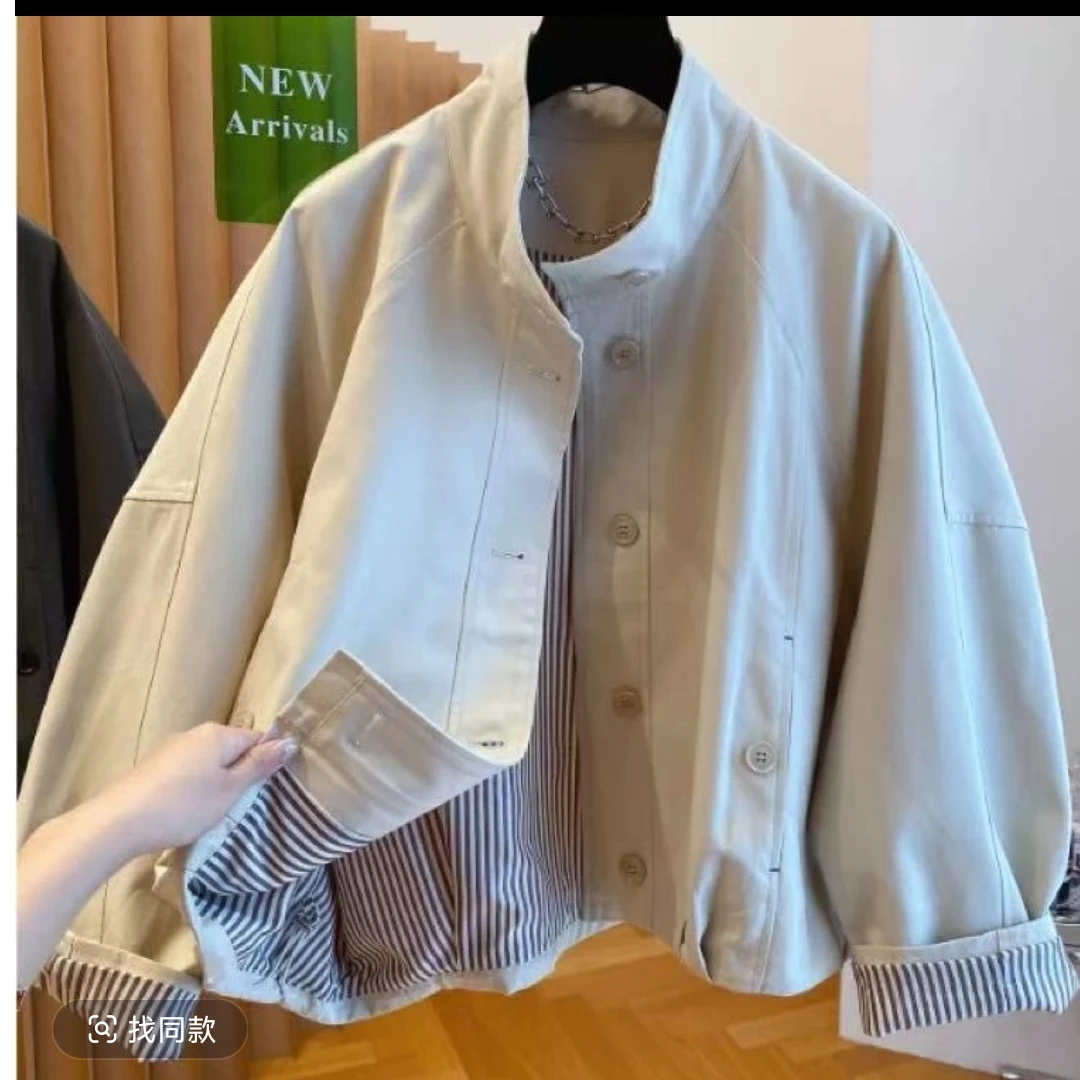 短外套女士新款早春秋设计小众港风百搭外套女款爆款2025新款