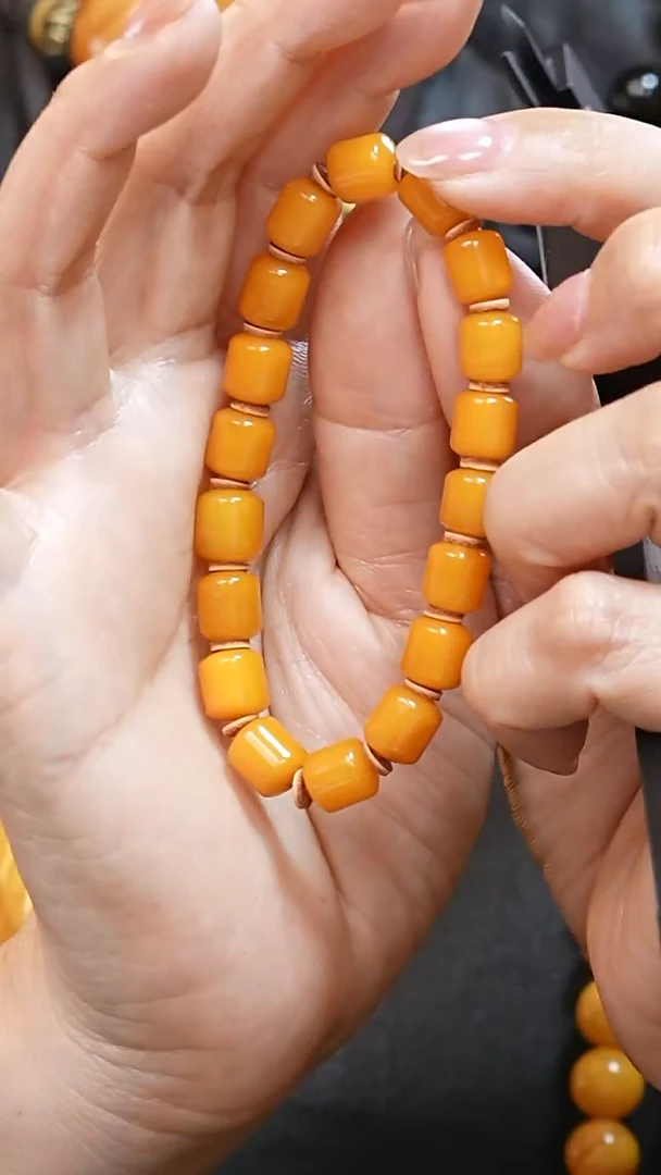 蜜蜡颈饰未镶嵌8103.天然蜜蜡珠宝奇石全部保真