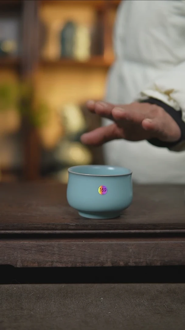 【闪购商品】杯仿古宋臻釉望月杯瑕169