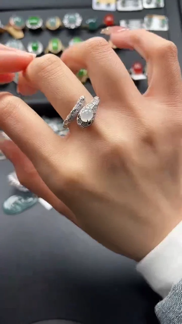 【闪购商品】翡翠戒指银S925镶嵌547654