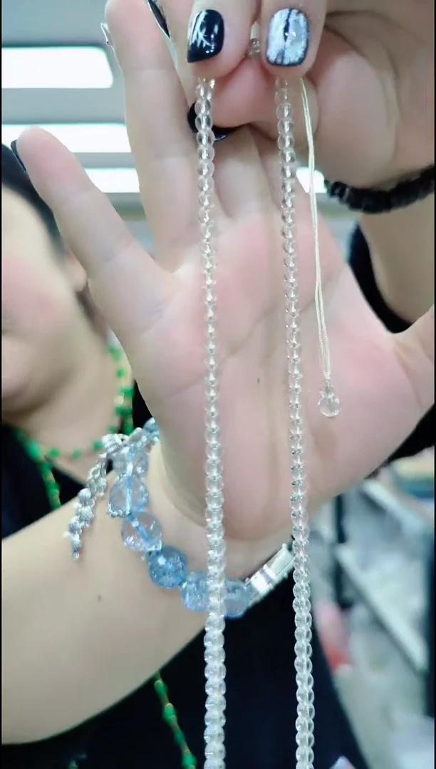 【闪购商品】水晶颈饰合金2636 白水晶万能链