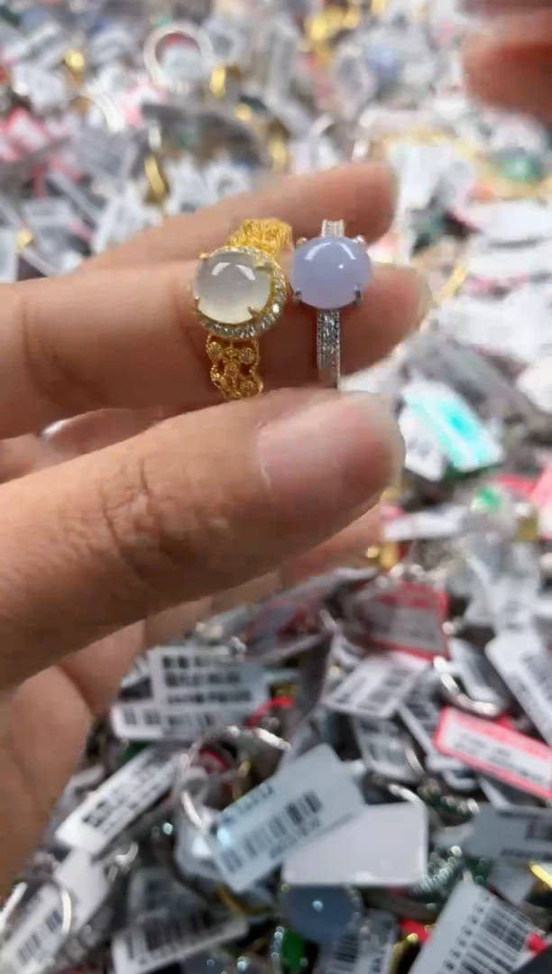 银S925镶嵌戒指翡翠3333    7