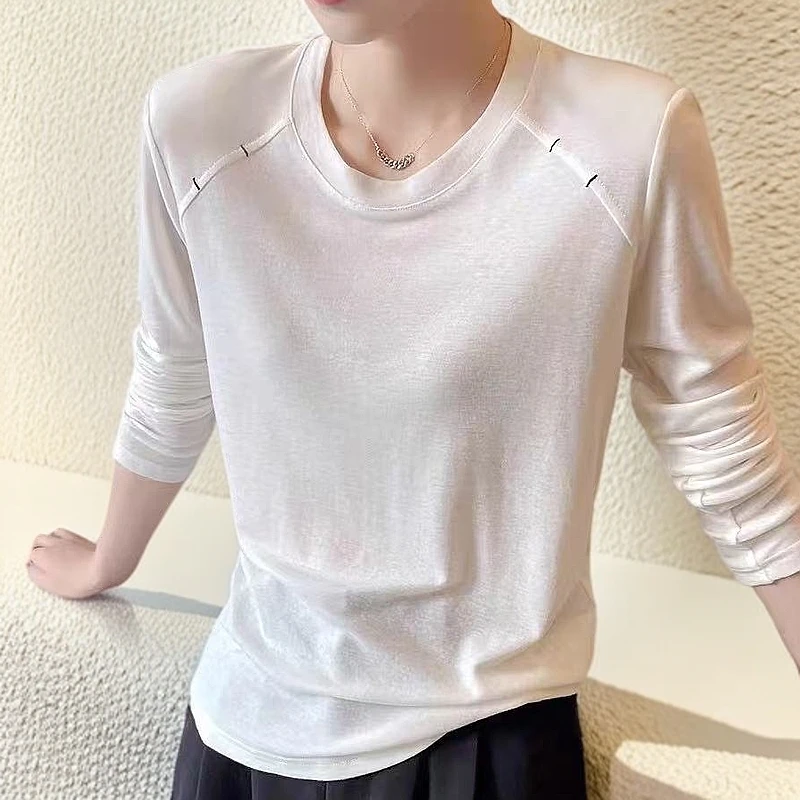 0315春装新款宽松时尚百搭时尚打底长袖T恤女