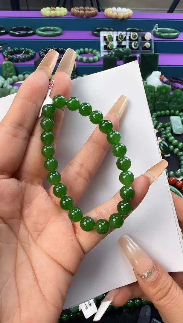 未镶嵌手串和田玉卡8单圈手串