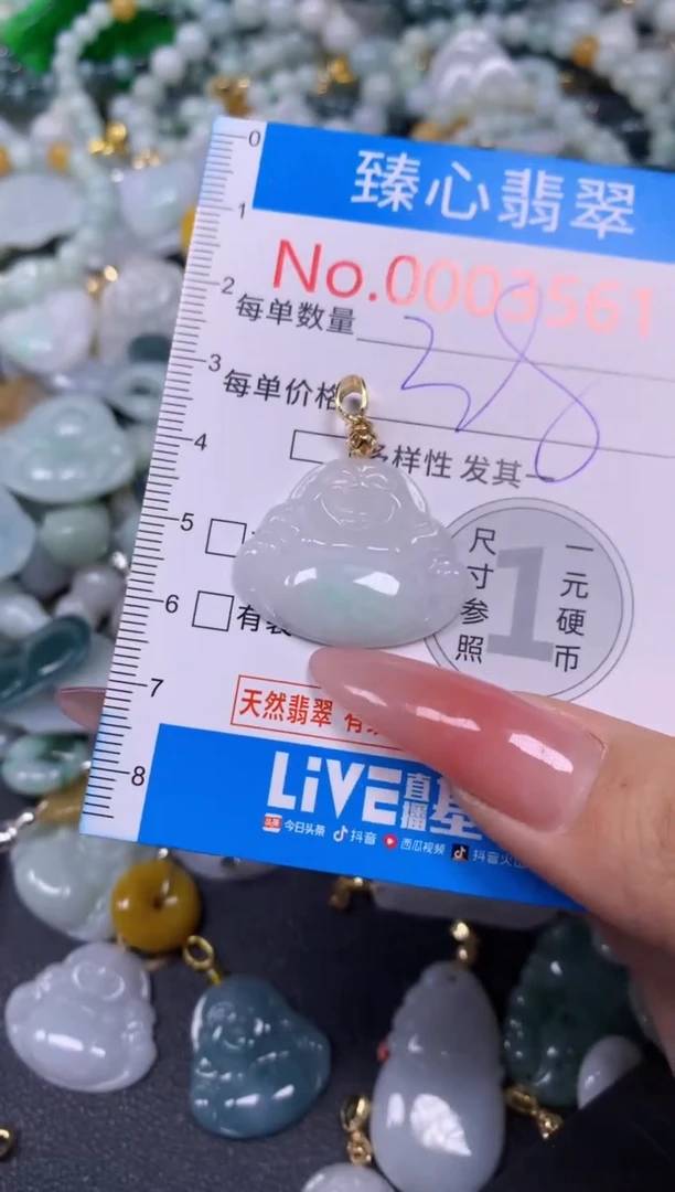 【闪购商品】翡翠颈饰未镶嵌含绳0003561