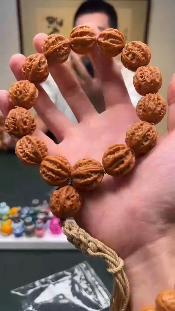 手串文玩核桃24-25mm左右魔爪京八棱小核桃手持