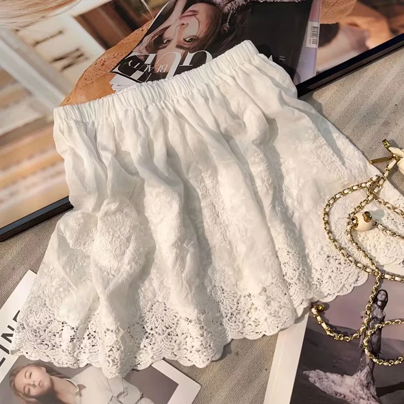 防走光秋冬新款遮屁股下摆遮臀高腰百搭设计感蕾丝小屁帘女半身裙