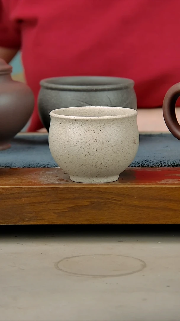 茶壶紫砂白玉段杯子100