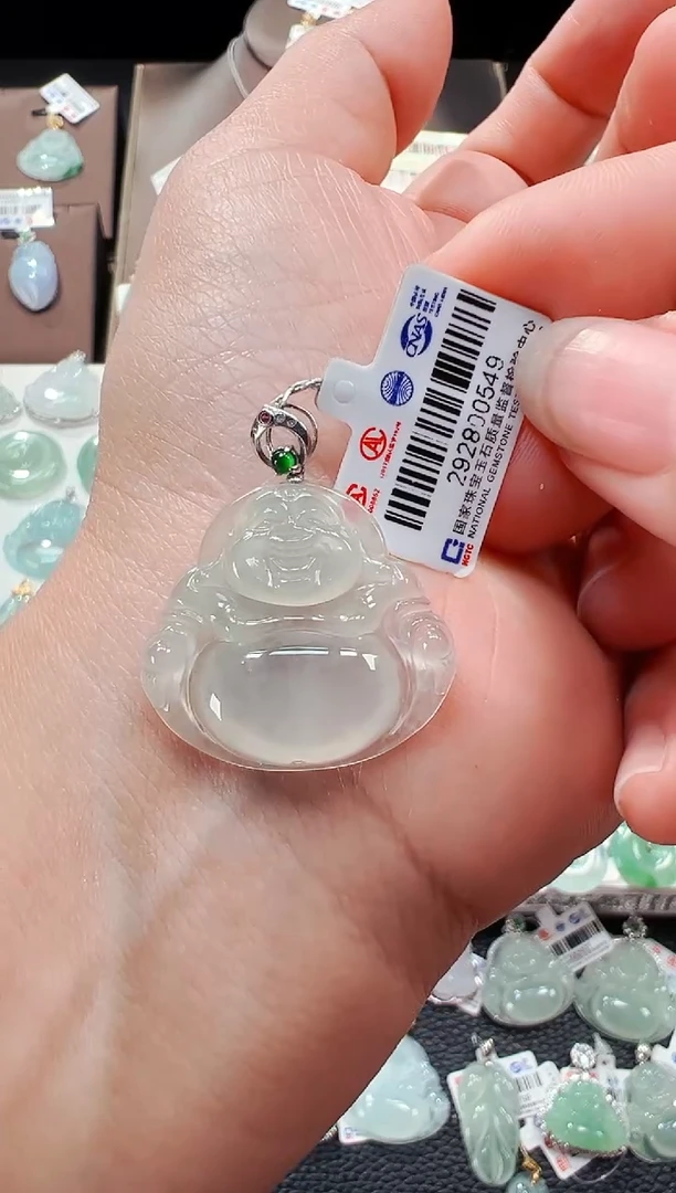 【闪购商品】翡翠吊坠(不含链)18K金镶嵌佛公吊坠549