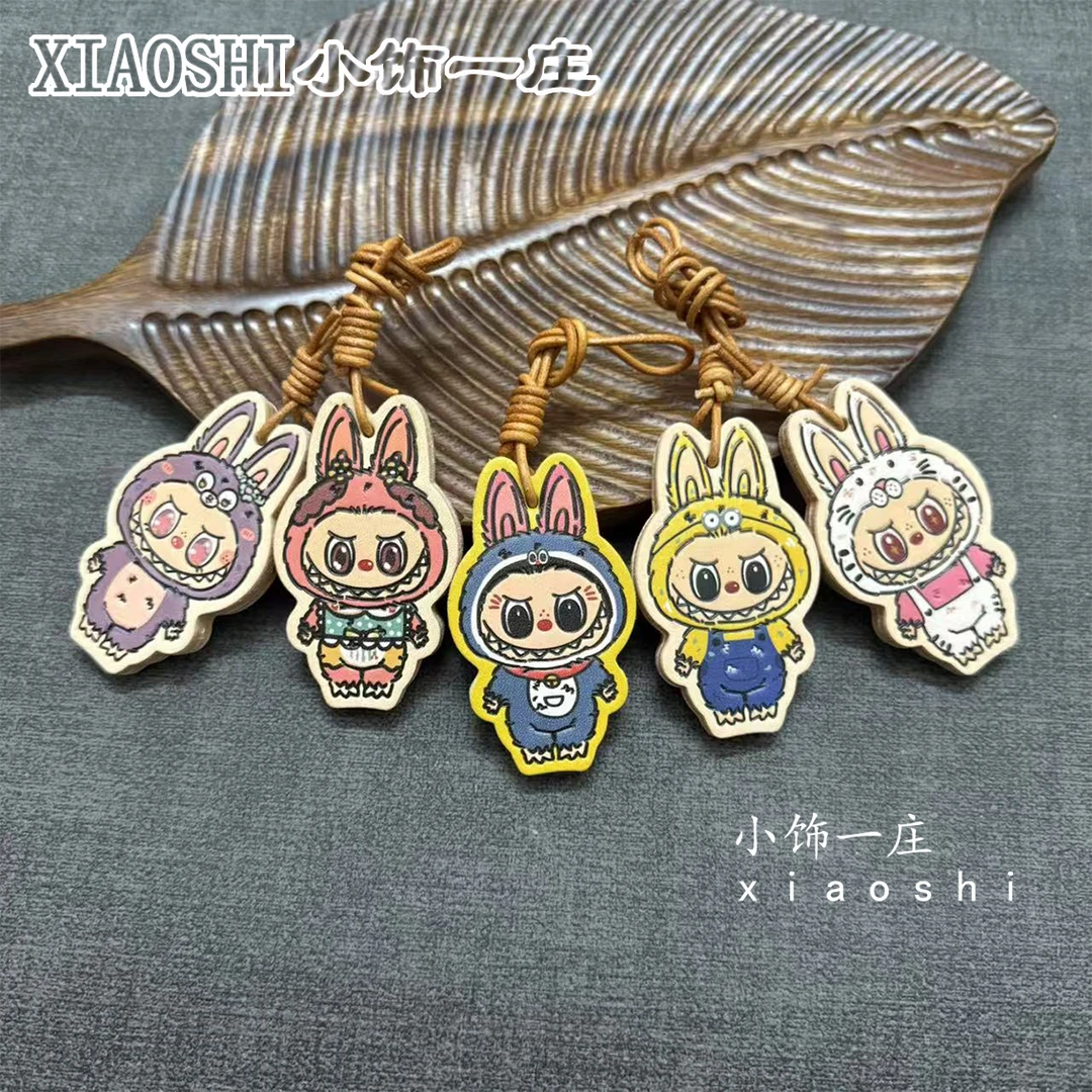 拉布布 头层牛皮包挂件钥匙扣真皮饰手工包宠情侣礼物书包挂饰