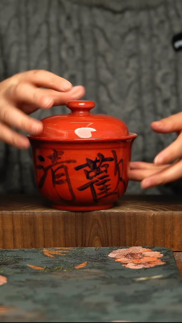 杯釉下彩手工手绘同款陶器