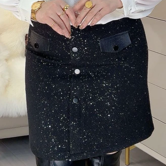 新款时尚休闲1875包臀显瘦洋气短裙