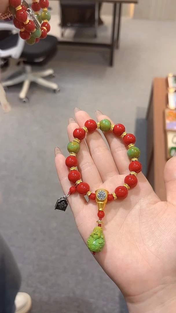 14K金镶嵌手链翡翠DIY款S977