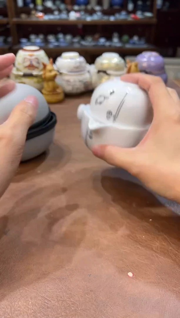 真的很便宜超好看会开片的旅行茶具