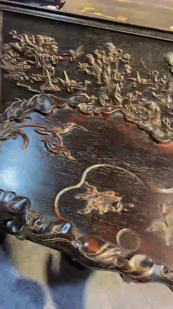 木紫檀木雕一物一拍