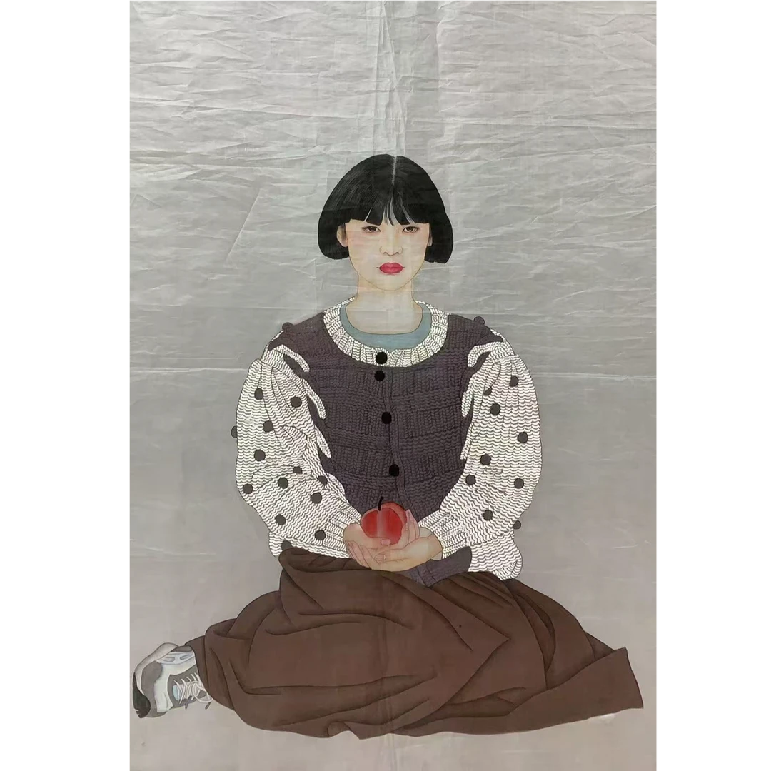 何 人物绢本画心 115 75 7.7平尺