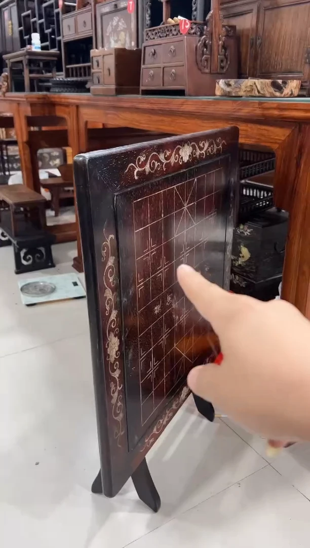 木檀木折叠象棋桌