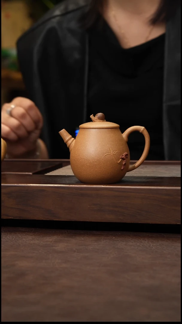 茶壶紫砂老段泥漫步人生160cc左右