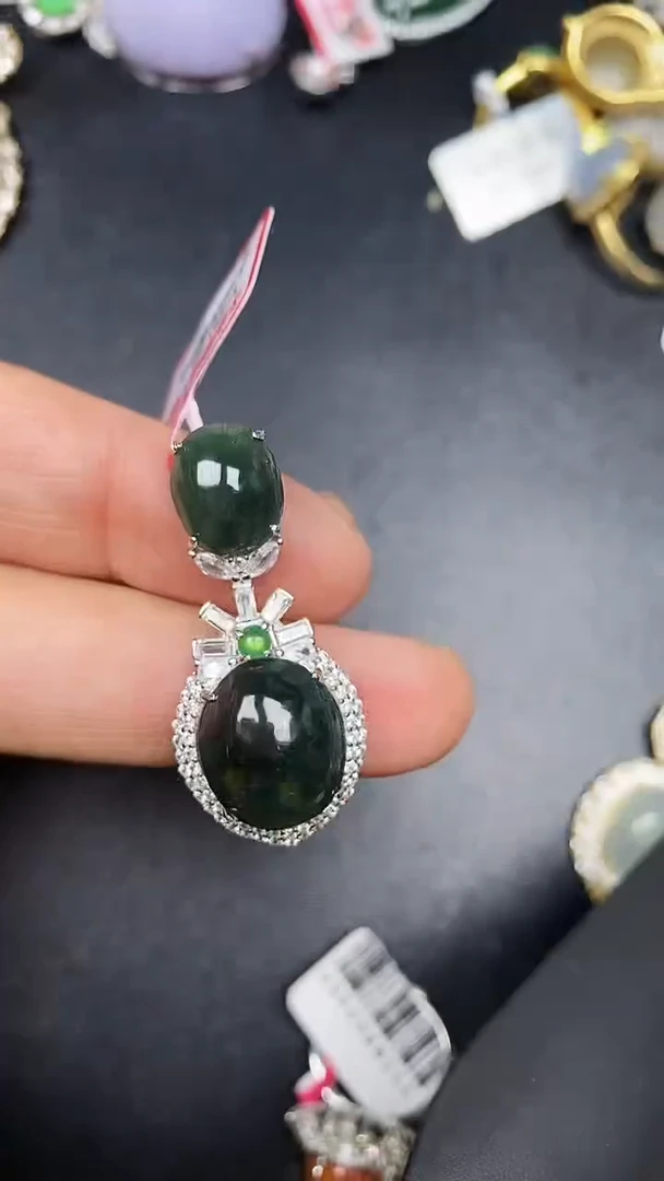 银S925镶嵌戒指翡翠3010