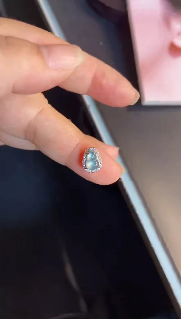 吊坠(不含链)银S925镶嵌翡翠1