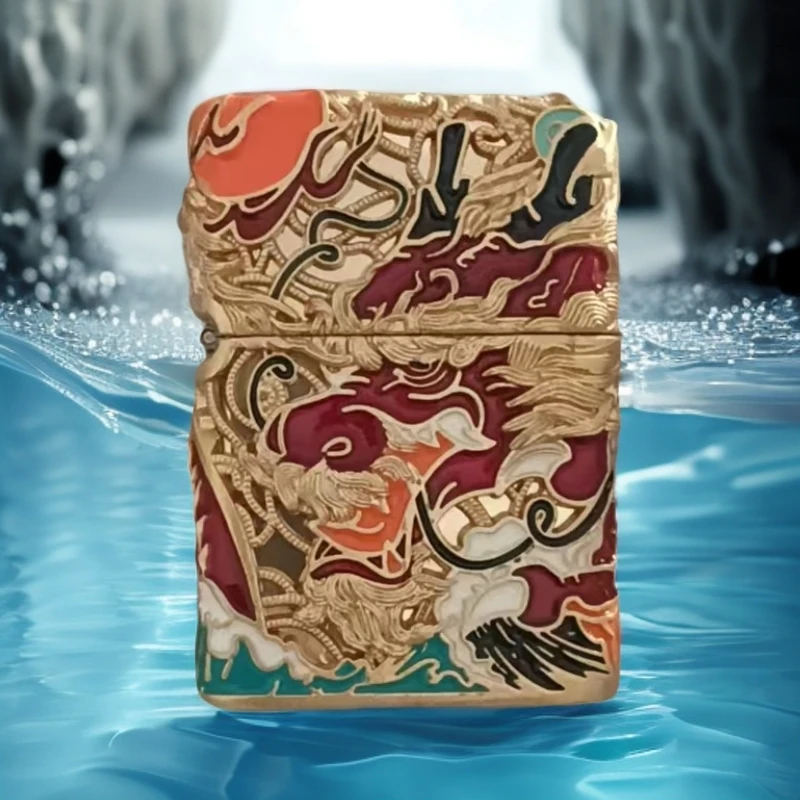 ZORRO佐罗煤油防风打火机Z-902-015夜光龙腾四海男士简约