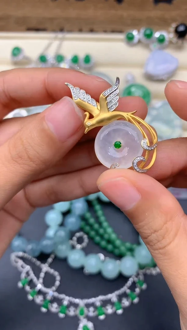 【闪购商品】翡翠颈饰18K金镶嵌282-中国好珍宝