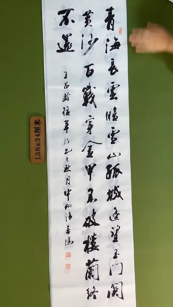 书法书法 张若鸿 尺寸138cm*34cm