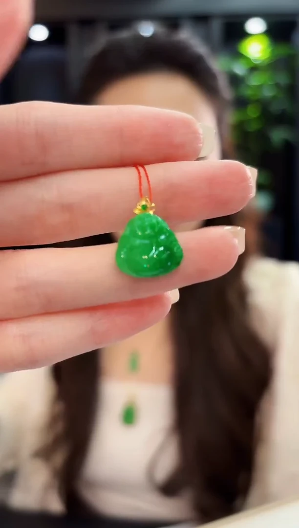 吊坠(不含链)18K金镶嵌翡翠 缅料A货/支持复检/一件