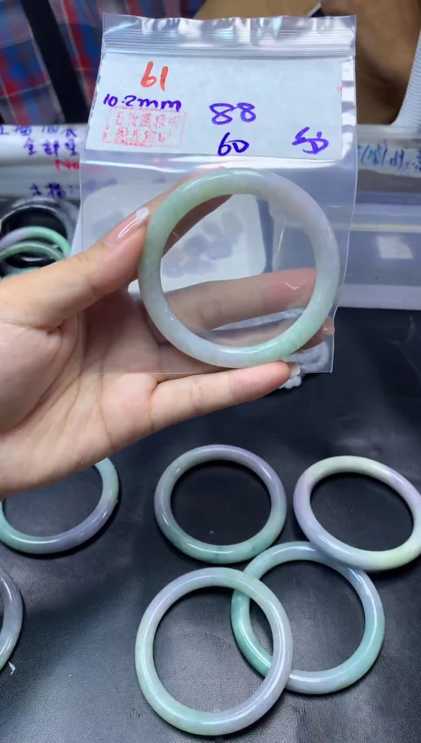 未镶嵌定制翡翠61手镯60纹+88元+拍一发一