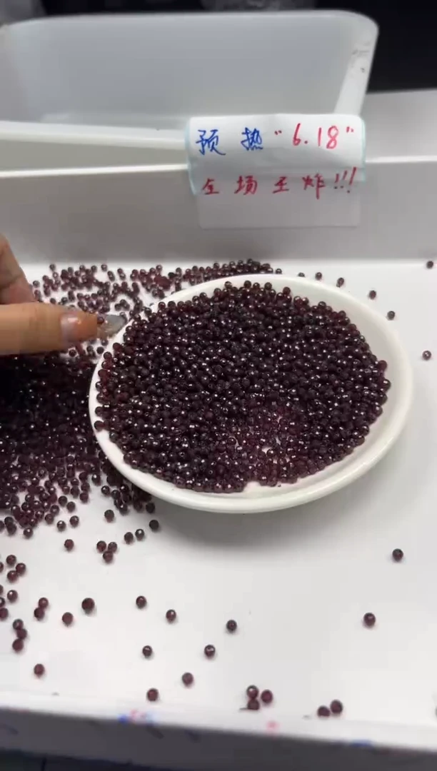 未镶嵌颈饰石榴石w210石榴石切面3mm*50颗