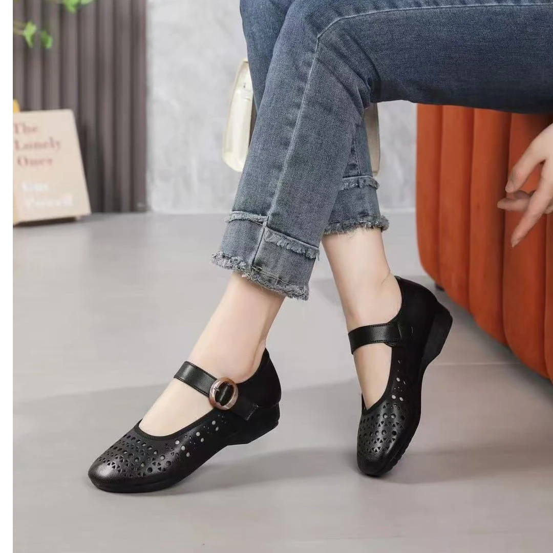 96a6948真皮 牛筋底 软底软面玛丽珍单鞋