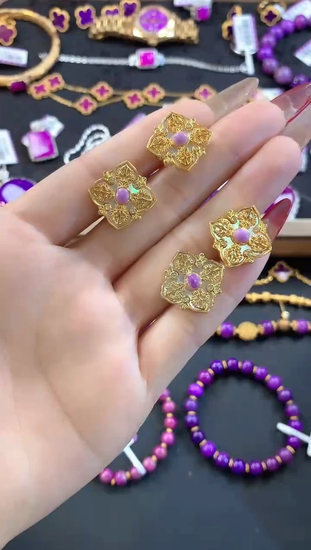 【闪购商品】苏纪石（舒俱来）.银S925镶嵌舒俱来耳饰多样性发一