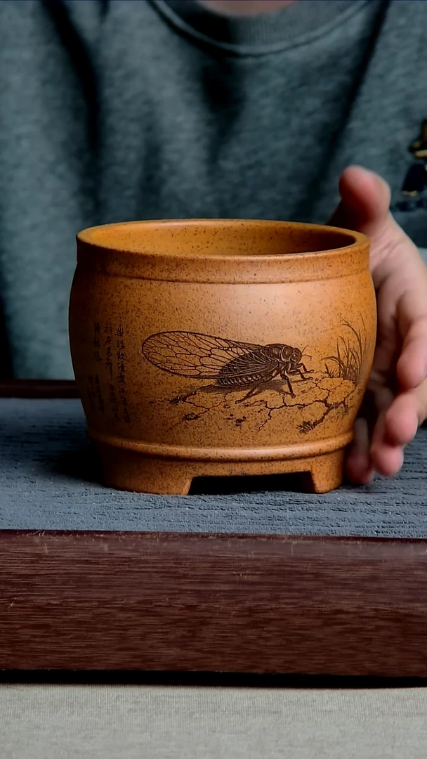 紫砂花盆10.5*9内径紫砂花盆