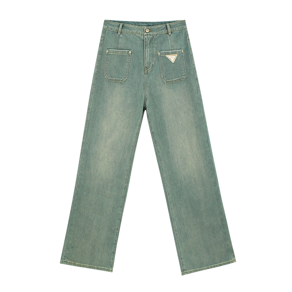 秋季新款牛仔裤莱赛尔高腰直筒裤1143【Z】