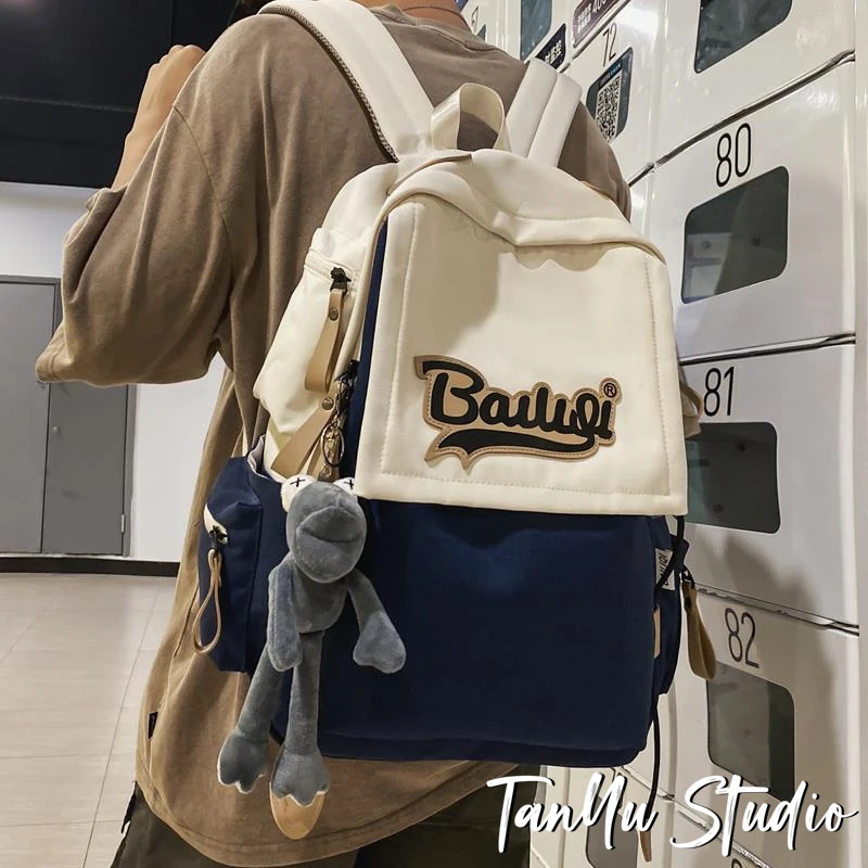 探屿书包男大学生高中生双肩包女初中生大容量超酷休闲旅游潮背包