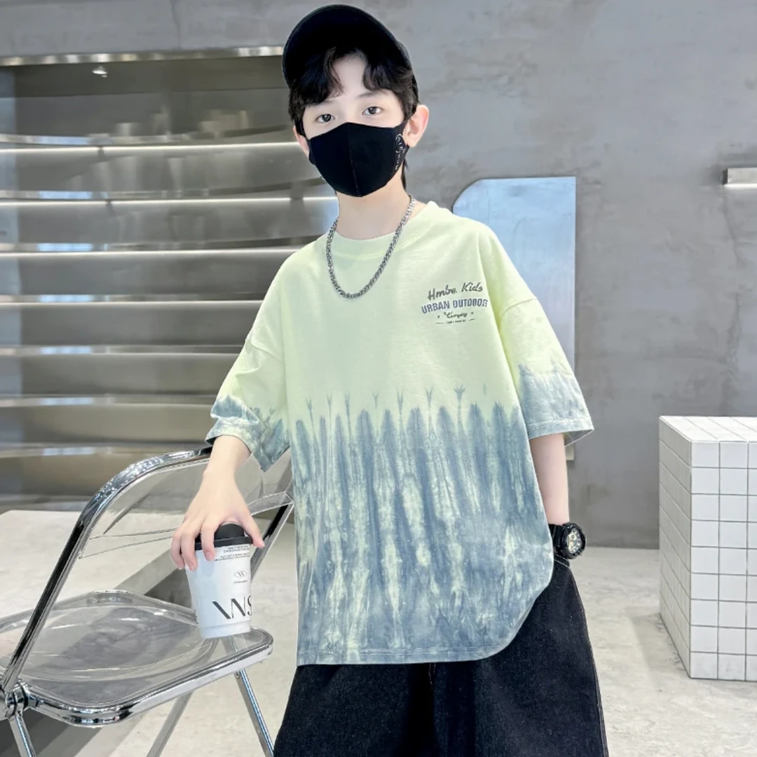 【100%纯棉】儿童T恤短袖2025年夏季新款中大童男童夏款男孩半袖潮T