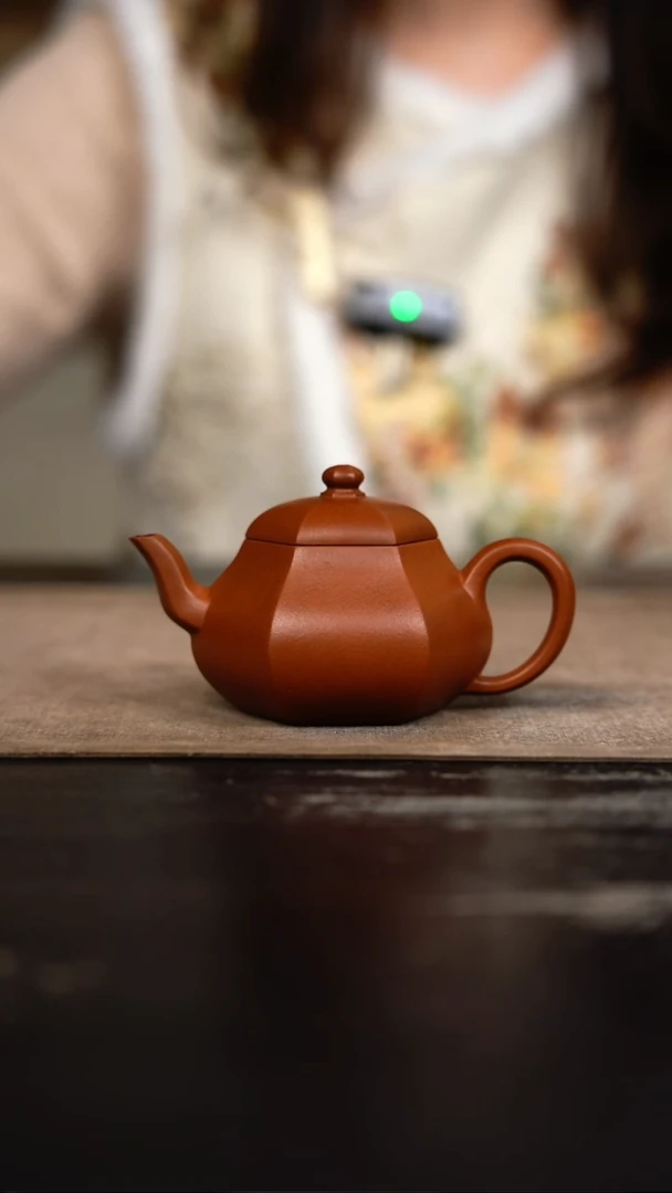 茶壶紫砂老朱泥梨形