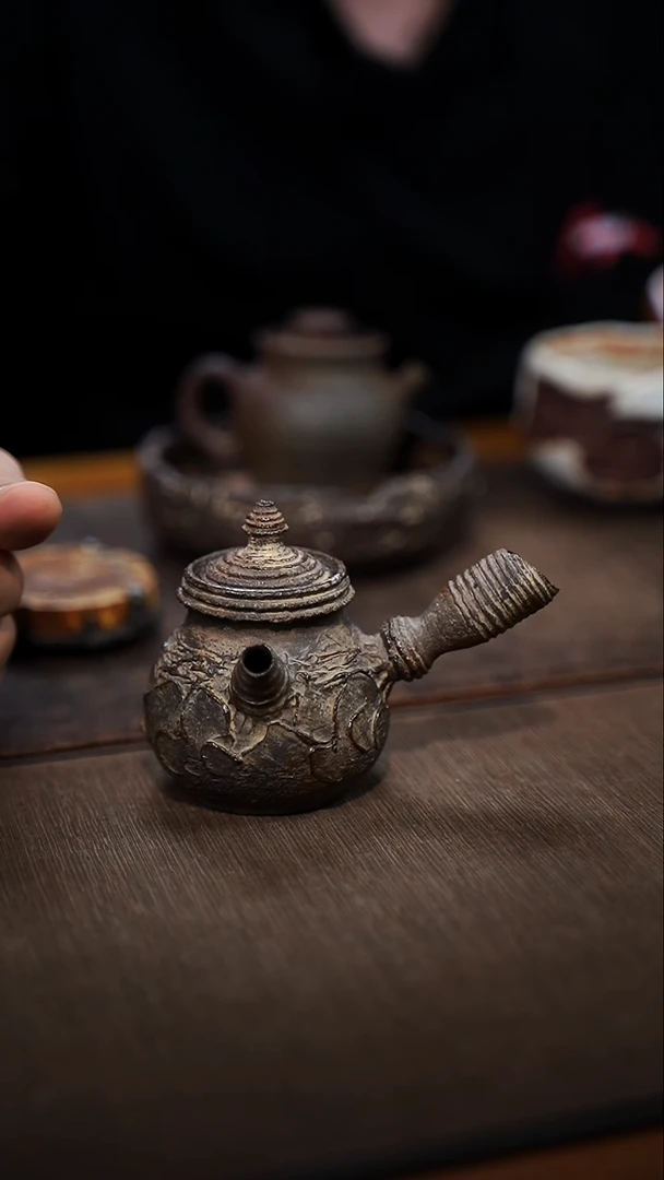 全手工制作  南蛮侧把壶