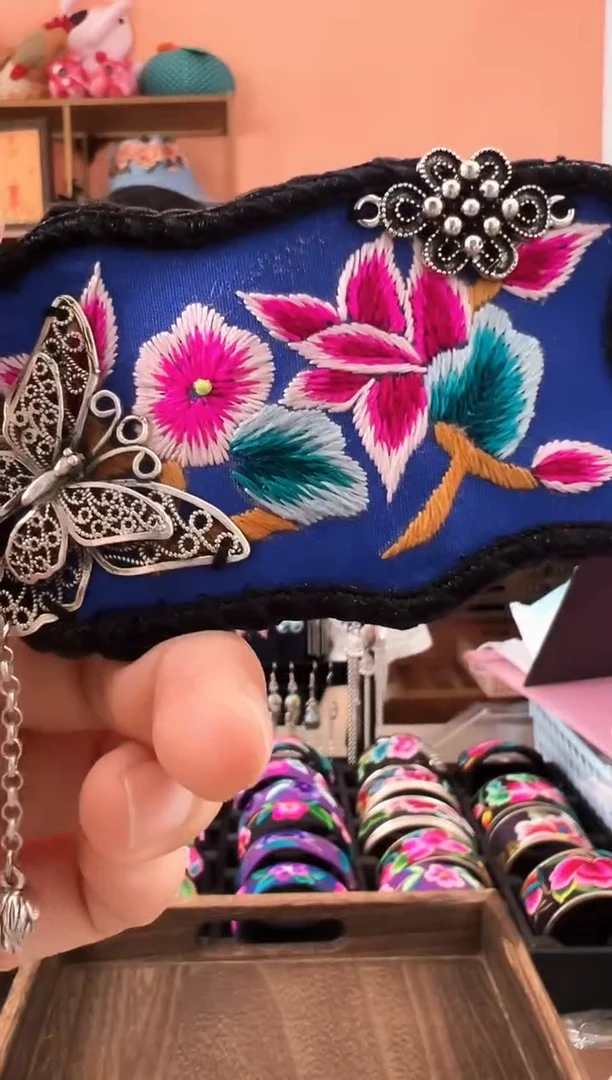 织绣艺枝独绣老绣饰品12